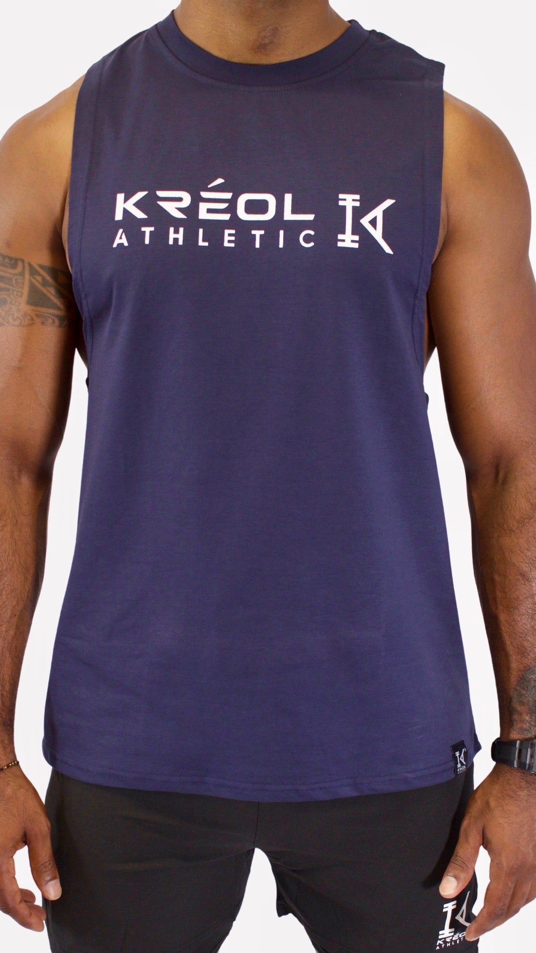 Débardeur homme musculation — Kréol Athletic La Réunion 974 | Coupe droite