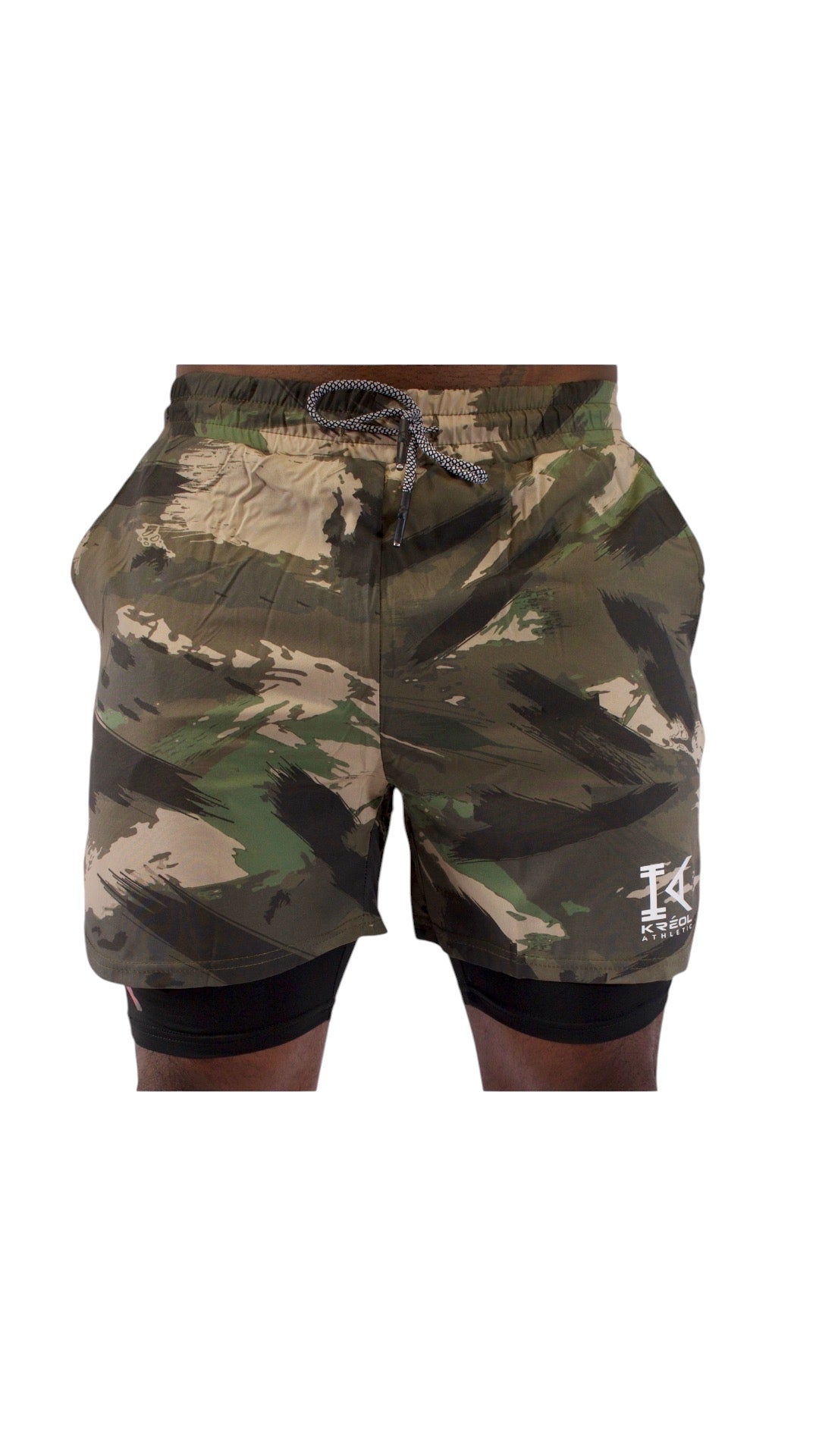 Short 2-en-1 compression homme — Kréol Athletic La Réunion 974 | Musculation & CrossFit