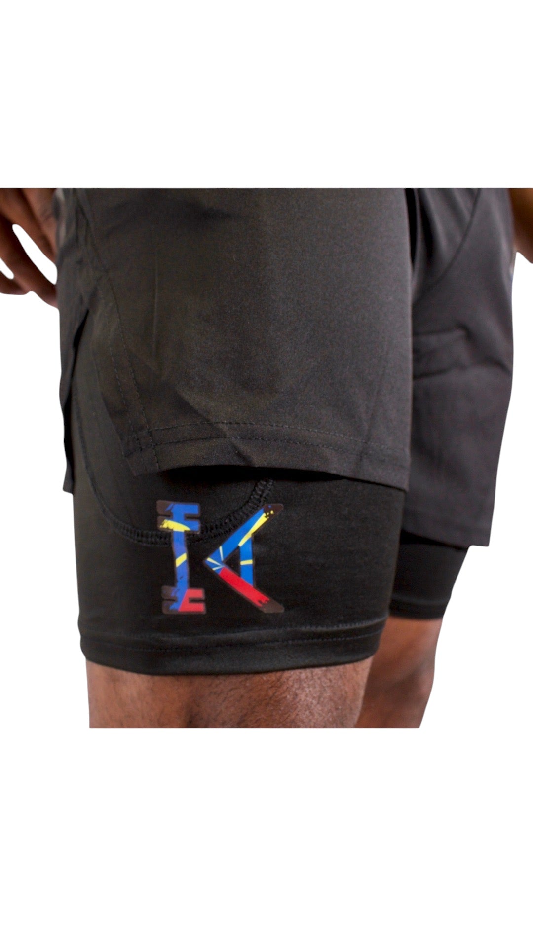 Short 2-en-1 compression homme — Kréol Athletic La Réunion 974 | Musculation & CrossFit